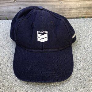 Vintage CHEVRON Lubricants Baseball Hat Men's Blue Adjustable Cap Logo​​​​
